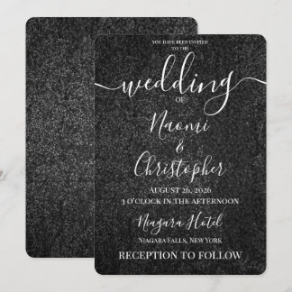 Invitation Personnaliser : Mariage Grunge Gris Texturé