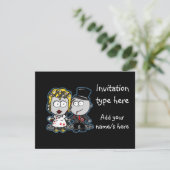 Invitation Personnaliser Mariée et mariée Zombie invite (Debout devant)