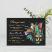 Invitation Personnaliser Masquerade Masque Masque Parties sci (Debout devant)