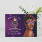 Invitation Personnaliser Photo Masquerade Masques Masques Mar (Debout devant)