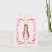 Invitation Personnaliser Pierre le lapin 1er anniversaire (Devant)