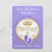 Invitation Personnaliser Princesse Thème Baby Shower Invitati (Devant / Derrière)