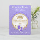 Invitation Personnaliser Princesse Thème Baby Shower Invitati (Debout devant)