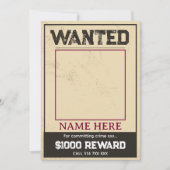 Invitation Personnaliser Recherché Poster Blank Modèle éditeu (Devant)