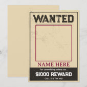 Invitation Personnaliser Recherché Poster Blank Modèle éditeu (Devant / Derrière)