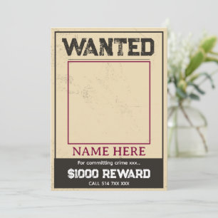 Invitation Personnaliser Recherché Poster Blank Modèle éditeu