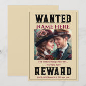 Invitation Personnaliser recherchée affiche créateur (Devant / Derrière)