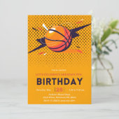 Invitation personnaliser Sport Basketball Anniversaire (Debout devant)