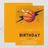 Invitation personnaliser Sport Basketball Anniversaire (Devant / Derrière)