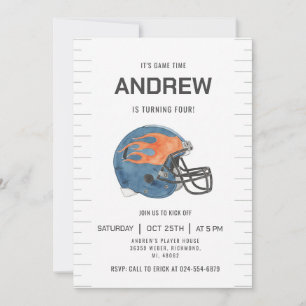 Invitation Personnaliser Sport Football Anniversaire