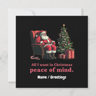 Invitation Personnaliser Tout ce que je veux pour Noël Paix d