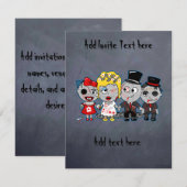 Invitation Personnaliser Zombies mariage marié marié accessoi (Devant / Derrière)