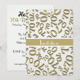 Invitation Personnalisez: 70e cérémonie des Gold and White Bi