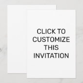 INVITATION PERSONNALISEZ CE CARTON D'INVITATION (Devant / Derrière)