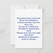 Invitation Personnalisez et Customisez LES DEUX côtés ! Marin (Dos)