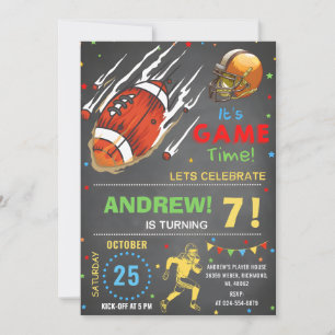 Invitation Personnalisez la Fête américaine de FOOTBALL WATT