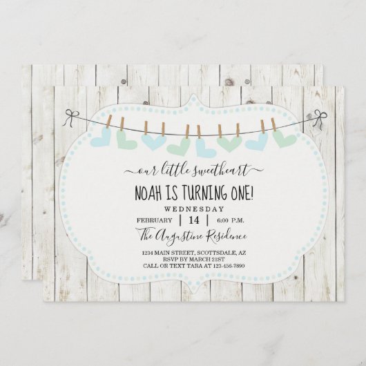 Invitation Personnalisez la fête de la Saint-Valentin (Devant / Derrière)