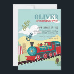 Invitation Personnalisez le billet d'entrée Train Party Kids<br><div class="desc">Tous à bord de l'express d'anniversaire ! Notre invitation personnalisée Train Party Kids Train Ticket Birthday Invitation est le moyen idéal pour les amis invitations et la famille à la fête de votre enfant sur le thème du train. Dotée d'un design de billets de train charmant et de détails personnalisés...</div>