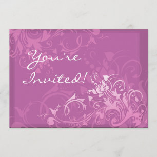 Invitation personnalisez-le joli motif floral tourbillonnant
