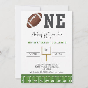 Invitation Personnalisez le premier down de football américai