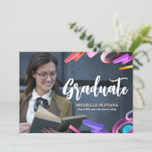 Invitation Personnalisez une annonce de remise de diplôme élé (Debout devant)