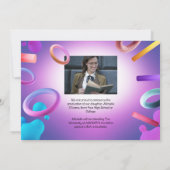 Invitation Personnalisez une annonce de remise de diplôme élé (Dos)