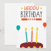 Invitation Personnalisez vos célébrations : anniversaire (Devant / Derrière)