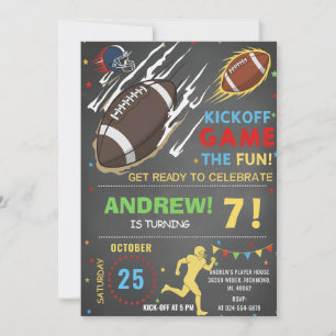 Invitation Personnalisez votre soirée de FOOTBALL AMÉRICAIN
