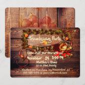 Invitation Personnalité de l'Action d'Ami (Amis Thanksgiving) (Devant / Derrière)