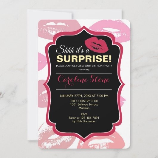 Invitation Personnalité de Red mouths (Devant)