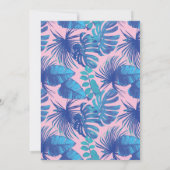 Invitation Personnalité du film tropical rose et bleu (Dos)