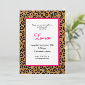 Invitation Personnalized Leopard 30th Birthday Invite (Debout devant)