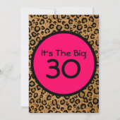 Invitation Personnalized Leopard 30th Birthday Invite (Dos)