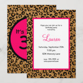 Invitation Personnalized Leopard 30th Birthday Invite (Devant / Derrière)