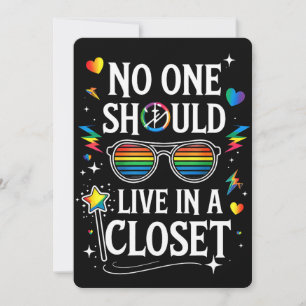 Invitation Personne Ne Devrait Vivre Dans Un Closet LGBTQ Gay