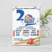 Invitation Personne née deux boules Anniversaire (Debout devant)