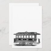 Invitation Personnel |old tram |streetcar Vintage engine (Devant / Derrière)