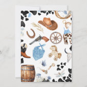 Invitation Personnel Un petit Baby shower CowBoy (Dos)