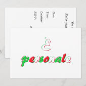 Invitation personnelle (Devant / Derrière)