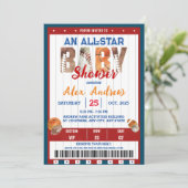 Invitation personnelle All Star Baby shower (Debout devant)