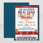 Invitation personnelle All Star Baby shower (Devant / Derrière)