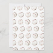 Invitation personnelle Baby shower de base-ball (Dos)