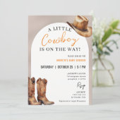 Invitation personnelle de Baby shower Cowboy (Debout devant)
