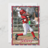 Invitation personnelle de base-ball (Dos)