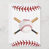 Invitation personnelle de baseball Anniversaire (Dos)