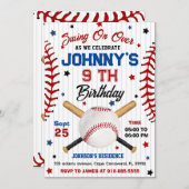 Invitation personnelle de baseball Anniversaire (Devant / Derrière)