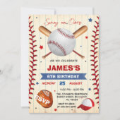 Invitation personnelle de baseball avec photo (Devant)
