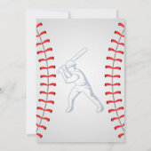 Invitation personnelle de baseball fête d'annivers (Dos)