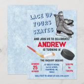 Invitation personnelle de hockey sur glace (Devant / Derrière)