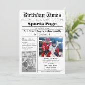 Invitation personnelle de hockey sur glace Anniver (Debout devant)